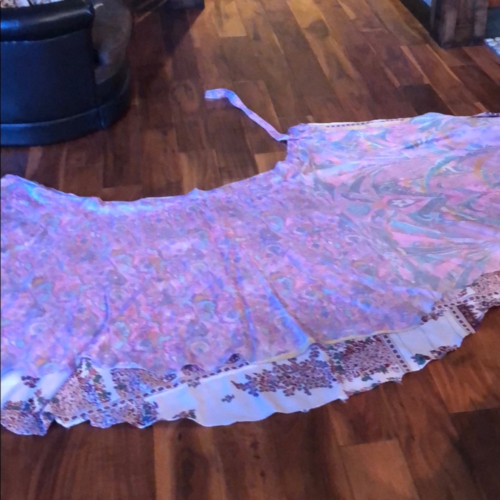 Beautiful layered two toned reversible wrap skirt